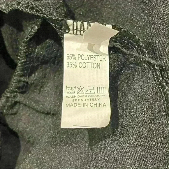 NWOT Gorgeous Cottagecore Boho Puff Sleeve High Waisted Flowy Black Dress  XL - Picture 8 of 8